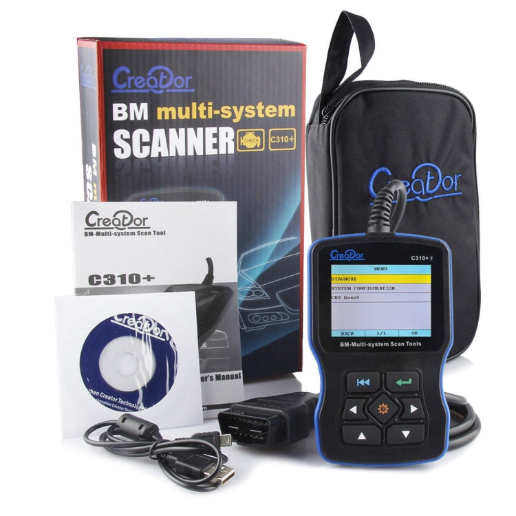 Creator C310+ V7.6 Car OBD2 Scanner Car Diagnostic Tool OBD 2 Automotive Scanner for BMW, Creator C310+
