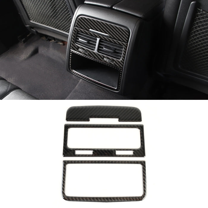 3 PCS Car Carbon Fiber Rear Air Outlet Decorative Sticker for Volkswagen Touareg, Rear Air Outlet