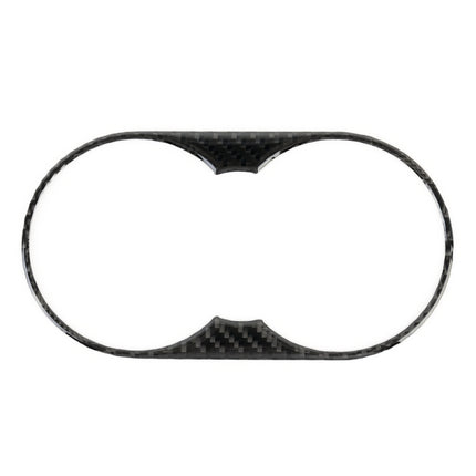 Car Carbon Fiber Rear Armrest Water Cup Holder Panel Decorative Sticker for Volkswagen Touareg, Rear Armrest Water Cup Holder