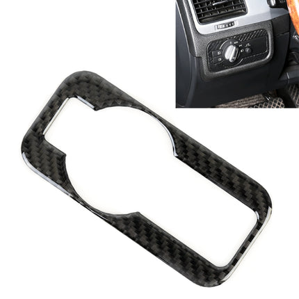 Car Carbon Fiber Headlight Panel Decorative Sticker for Volkswagen Touareg, Headlight Panel