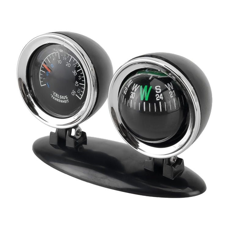 2 in 1 Guide Ball Car Guidance Compass Thermometer Cars Auto Dashboard, 2 in 1 Car Guidance Compass Thermometer