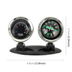2 in 1 Guide Ball Car Guidance Compass Thermometer Cars Auto Dashboard, 2 in 1 Car Guidance Compass Thermometer