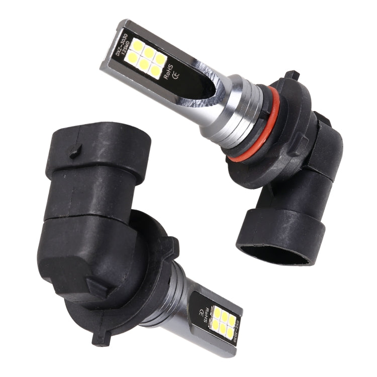 2 PCS 9006 DC12V-24V / 12W / 3000K / 800LM 12LEDs SMD-3030 Car LED Fog Light