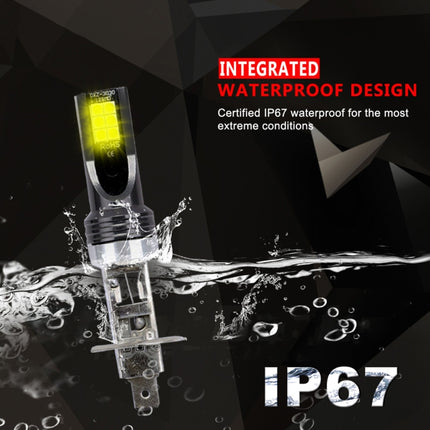 2 PCS H1 DC12V-24V / 12W / 3000K / 800LM 12LEDs SMD-3030 Car LED Fog Light