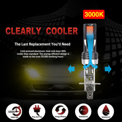 2 PCS H1 DC12V-24V / 12W / 3000K / 800LM 12LEDs SMD-3030 Car LED Fog Light