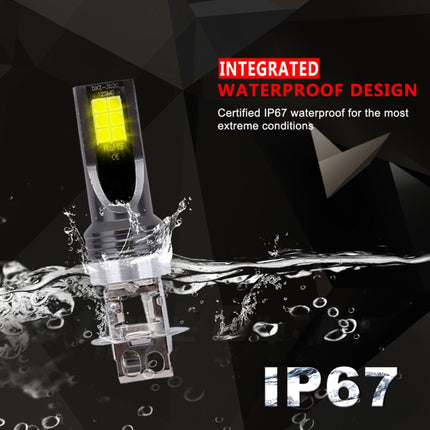 2 PCS H3 DC12V-24V / 12W / 3000K / 800LM 12LEDs SMD-3030 Car LED Fog Light