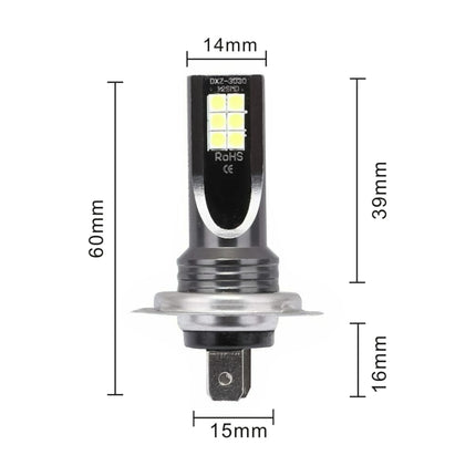 2 PCS H7 DC12V-24V / 12W / 3000K / 800LM 12LEDs SMD-3030 Car LED Fog Light