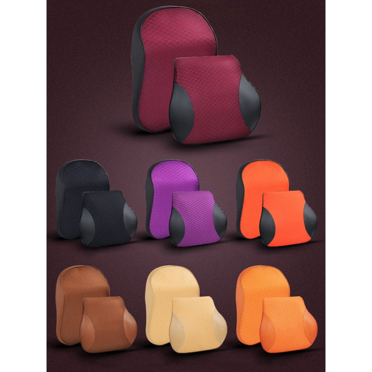 Four Seasons Breathable Memory Foam Car Neck Pillow Polyester Headrest