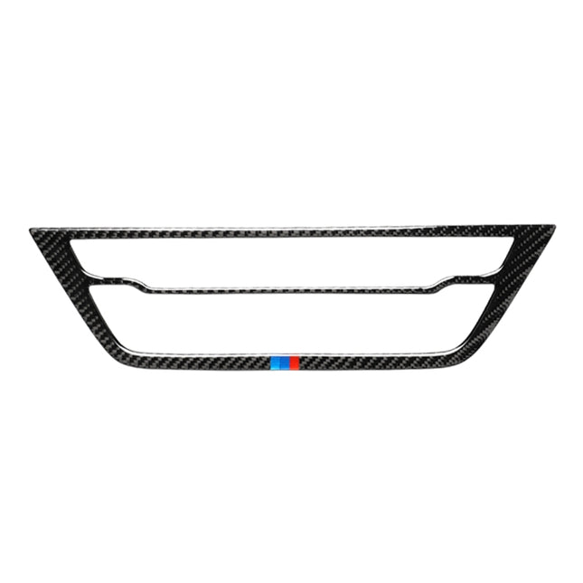 Car Tricolor Carbon Fiber CD Panel Decorative Sticker for BMW 5 Series G38 528Li / 530Li / 540Li 2018, CD Panel (Tricolor)