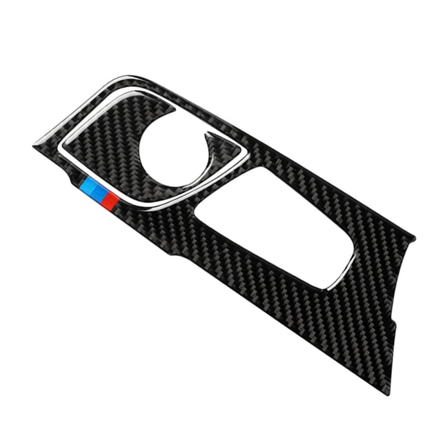 2 in 1 Car Tricolor Carbon Fiber Gear Position Panel Decorative Sticker for BMW 5 Series G38 528Li / 530Li / 540Li 2018, Left Drive, Gear Position (2 in 1)