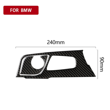 2 in 1 Car Carbon Fiber Gear Position Panel Decorative Sticker for BMW 5 Series G38 528Li / 530Li / 540Li 2018, Left Drive, Gear Position