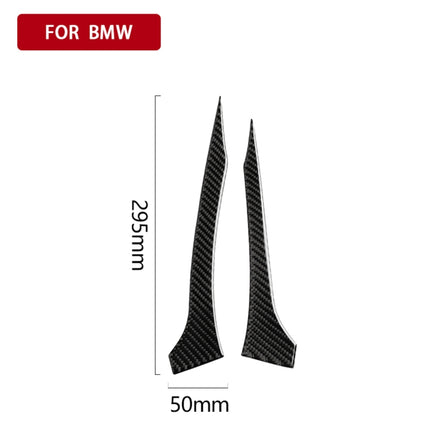 2 PCS Car Carbon Fiber Rearview Mirror Bumper Strip Decorative Sticker for BMW G30 (2018-2019) / G11 (2016-2019), Right Drive without Lens