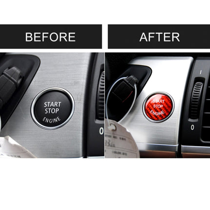 Car Engine Start Key Push Button Cover Trim Carbon Fiber Sticker Decoration for BMW F / G Chassis