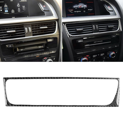Car Carbon Fiber Air Conditioning Air Outlet Frame Decorative Sticker for Audi A4 B8 2009-2016 / A5 2008-2017 / Q5 2009-2017​, Left Drive, Air Outlet Frame