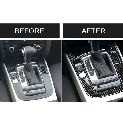 Car Carbon Fiber Gear Position Panel Decorative Sticker for Audi 2010-2018 Q5 / 2009-2016 A4L / 2009-2016 A5, Left Drive, Gear Position (B)