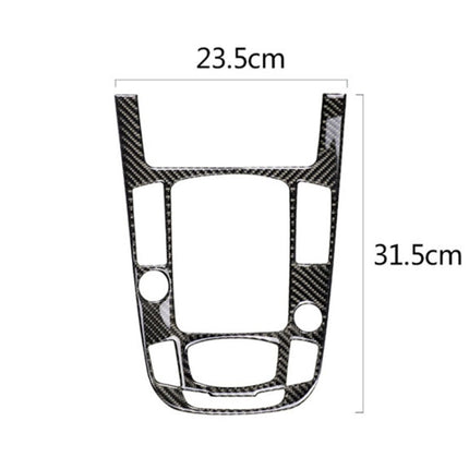 Car Carbon Fiber Gear Position Panel Decorative Sticker for Audi 2010-2018 Q5 / 2009-2016 A4L / 2009-2016 A5, Left Drive