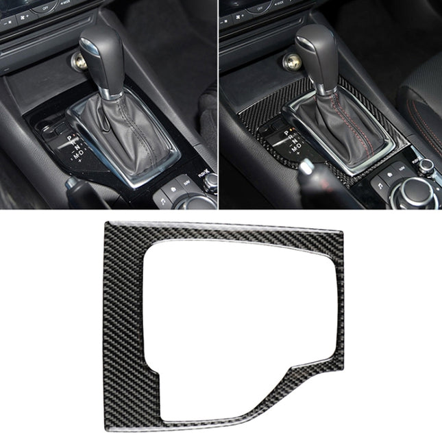 Car Carbon Fiber Left Drive Gear Frame A Decorative Sticker for Mazda Axela 2013-2016, Left Drive Gear Frame A
