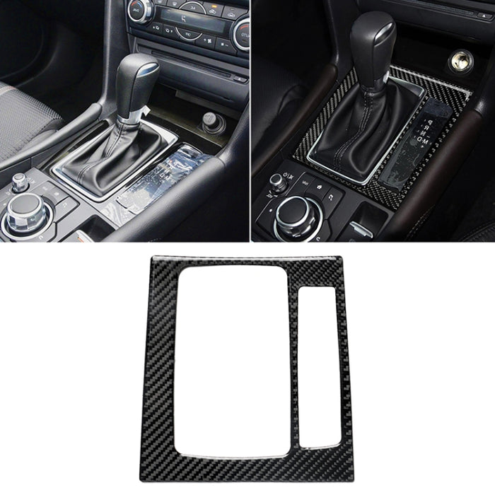 Car Carbon Fiber Right Drive Gear Frame B Decorative Sticker for Mazda Axela 2017-2018, Right Drive Gear Frame B