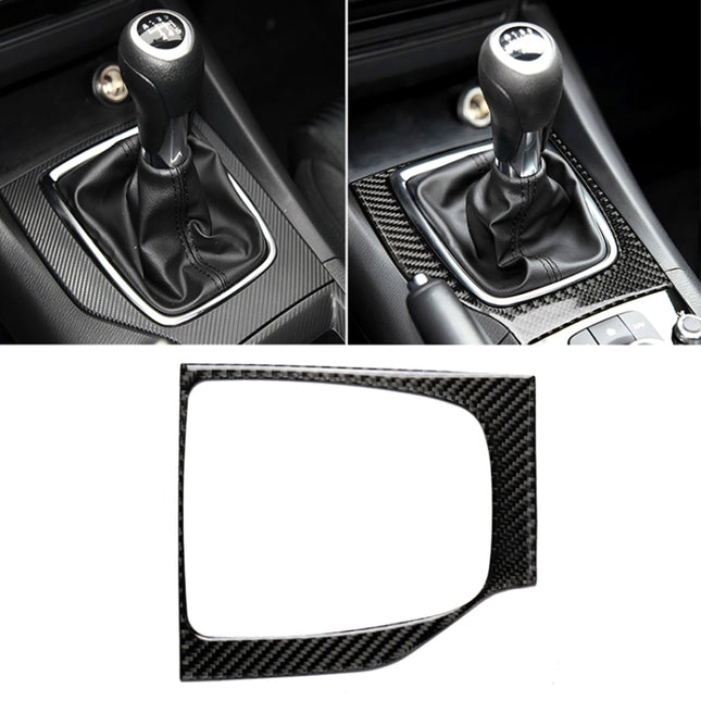 Car Carbon Fiber Left Drive Manual Gear Frame C Decorative Sticker for Mazda Axela 2017-2018, Left Drive Manual Gear Frame C
