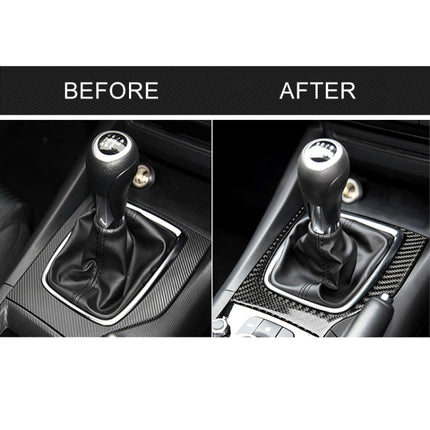 Car Carbon Fiber Right Drive Manual Gear Frame C Decorative Sticker for Mazda Axela 2017-2018, Right Drive Manual Gear Frame C