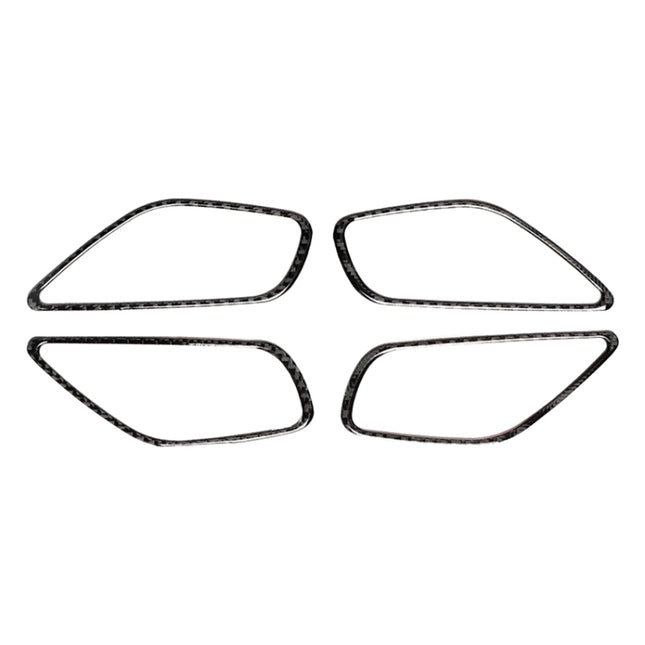 4 PCS Car Carbon Fiber Door Inner Handle Frame Decorative Sticker for Mazda Axela 2014 / 2017-2018, Door Inner Handle Frame