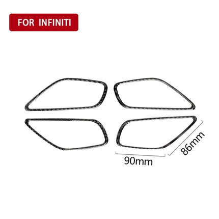 4 PCS Car Carbon Fiber Door Inner Handle Frame Decorative Sticker for Mazda Axela 2014 / 2017-2018, Door Inner Handle Frame