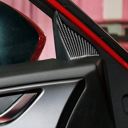Car Carbon Fiber Front Inner Door A Triangle Decorative Sticker for Mazda Axela 2017-2018, Front Inner Door A Triangle