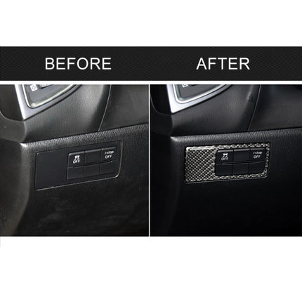 Car Carbon Fiber Headlight Adjustment Frame Decorative Sticker for Mazda Axela 2014 / 2017-2018, Left Drive, Headlight Adjustment Frame (A)