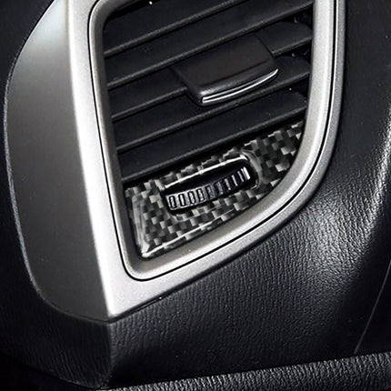 Car Carbon Fiber Air Conditioning Air Outlet Adjustment Frame Decorative Sticker for Mazda Axela 2014 / 2017-2018, Air Conditioning Air Outlet Adjustment