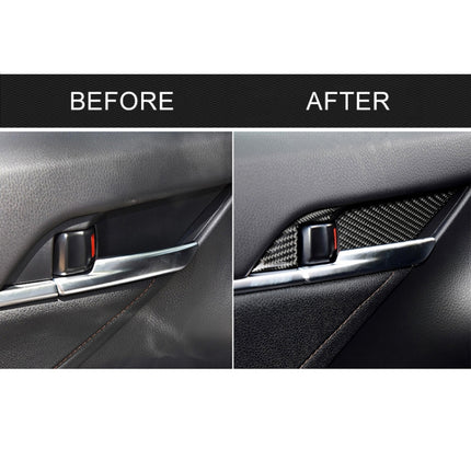8 in 1 Car Carbon Fiber Door Inner Handle Wrist Panel Decorative Sticker for Toyota Eighth Generation Camry 2018-2019, Door Inner Handle Wrist