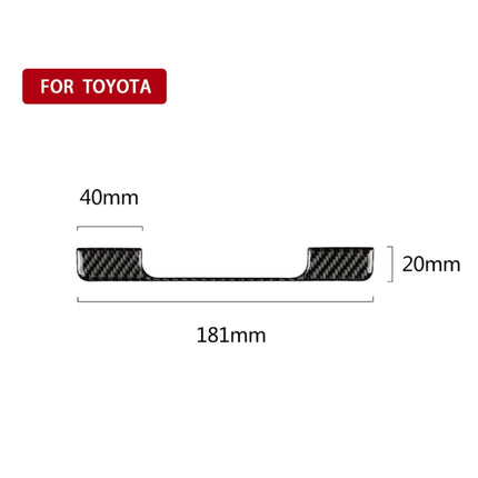 Car Carbon Fiber Storage Box Frame Decorative Sticker for Toyota Eighth Generation Camry 2018-2019