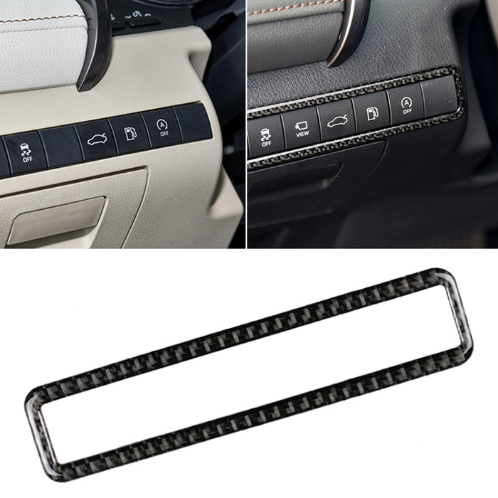 Car Carbon Fiber Main Driving Multi-functional Button Frame Decorative Sticker for Toyota Eighth Generation Camry 2018-2019, Main Driving Multi-functional Button
