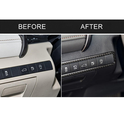Car Carbon Fiber Main Driving Multi-functional Button Frame Decorative Sticker for Toyota Eighth Generation Camry 2018-2019, Main Driving Multi-functional Button