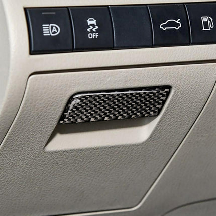 Car Carbon Fiber Main Driving Storage Box Handle Decorative Sticker for Toyota Eighth Generation Camry 2018-2019