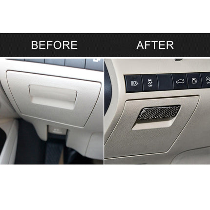 Car Carbon Fiber Main Driving Storage Box Handle Decorative Sticker for Toyota Eighth Generation Camry 2018-2019