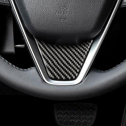 Car Carbon Fiber Steering Wheel Decorative Sticker for Toyota Eighth Generation Camry 2018-2019, Steering Wheel
