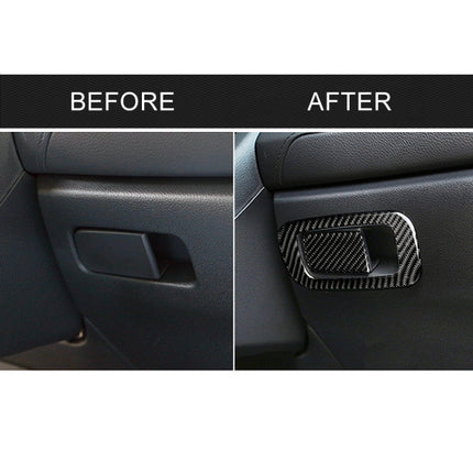 Car Carbon Fiber Storage Box Switch Decorative Sticker for Honda Tenth Generation Civic 2016-2019, Left Drive, Storage Box Switch