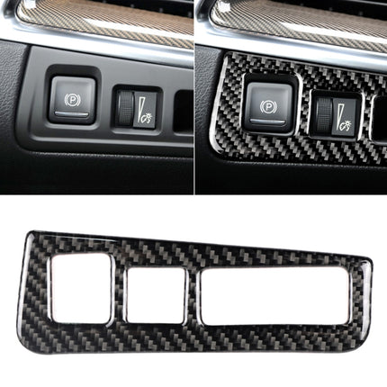 Car Carbon Fiber Headlight Switch Frame Decorative Sticker for Cadillac XT5 2016-2017, High Version, Left Drive, Headlight Switch