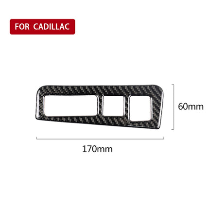 Car Carbon Fiber Headlight Switch Frame Decorative Sticker for Cadillac XT5 2016-2017, High Version, Left Drive, Headlight Switch