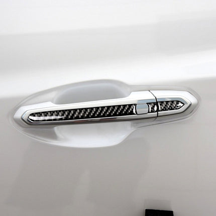 Car Carbon Fiber Outside Door Handle Decorative Sticker for Cadillac XT5 2016-2017, Outside Door Handle