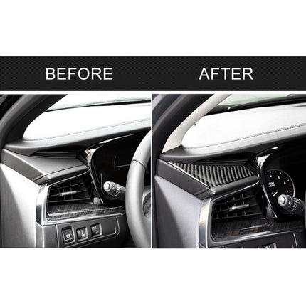 Car Carbon Fiber Main Driving Triangle Decorative Sticker for Cadillac XT5 2016-2017, Left Drive, Main Driving Triangle