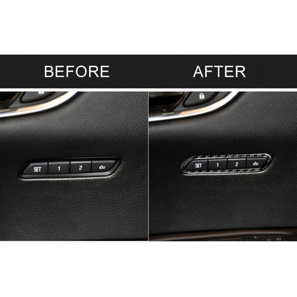 Car Carbon Fiber Seat Memory Adjustment Decorative Sticker for Cadillac XT5 2016-2017, Left Drive, Seat Memory Adjustment