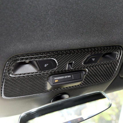 2 in 1 Car Carbon Fiber Dome Light Panel Decorative Sticker for Chevrolet Camaro 2016, Dome Light Panel