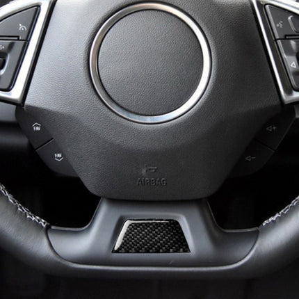 Car Carbon Fiber Below Steering Wheel Decorative Sticker for Chevrolet Camaro 2017-2019, Below Steering Wheel