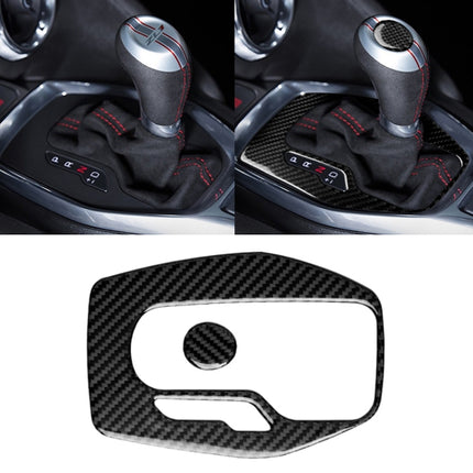 2 in 1 Car Carbon Fiber Gear Frame Decorative Sticker for Chevrolet Camaro 2017-2019, Gear Frame