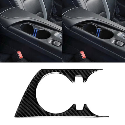 Car Carbon Fiber Water Cup Holder Decorative Sticker for Chevrolet Camaro 2017-2019, Water Cup Holder
