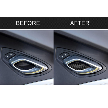 Car Carbon Fiber Door Inner Handle Wrist Panel Decorative Sticker for Chevrolet Camaro 2017-2019, Door Inner Handle Wrist Panel