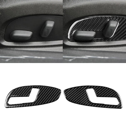 2 PCS Car Carbon Fiber Seat Adjustment Panel Decorative Sticker for Chevrolet Camaro 2017-2019, Seat Adjustment Panel