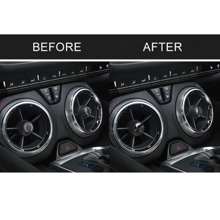 4 PCS Car Carbon Fiber Air Outlet Decorative Sticker for Chevrolet Camaro 2017-2019, Air Outlet