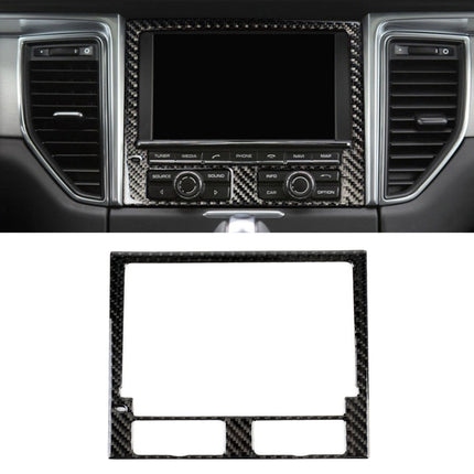 Carbon Fiber Car Navigation Panel Decorative Sticker for Porsche Macan, Navigation Panel